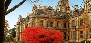 Autumnal Historic Mansion Gloucester U K Wallpaper