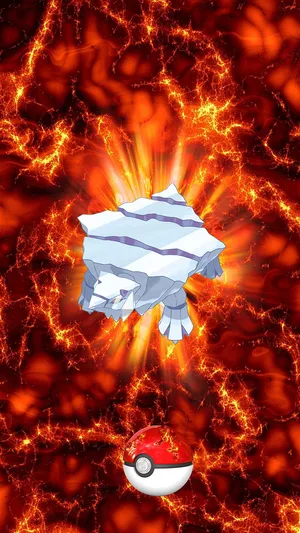 Avalugg Against Fire Wallpaper