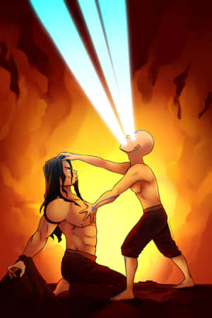 Avatar Aang Confronts Fire Lord Ozai Wallpaper