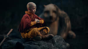 Avatar Aang Meditationwith Appa Wallpaper