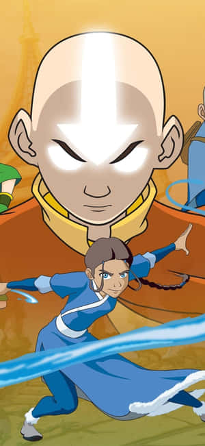 Avatar Aangand Katara Action Pose Wallpaper