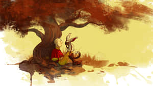 Avatar Aangand Momo Resting Under Tree Wallpaper