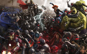 Avengers Battle Against Ultron Wallpaper