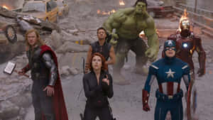 Avengers_ Team_in_ Action Wallpaper