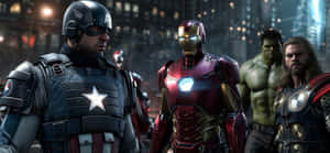 Avengers Team Ready For Battle Wallpaper