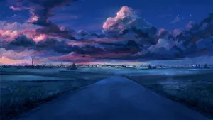 Awaken To The Vibrant World Of Anime Scenery Wallpaper