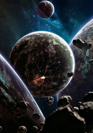 Awe-inspiring Celestial Bodies Display Wallpaper