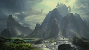 Awe-inspiring Twilight Landscape Wallpaper