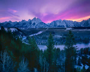“awe-inspiring View Of Purple Mountain Majesties” Wallpaper