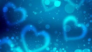 Awesome Heart Blue Wallpaper