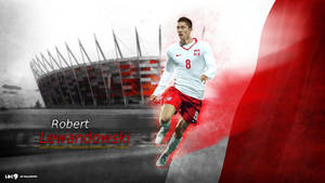 Awesome Robert Lewandowski Splash Art Wallpaper