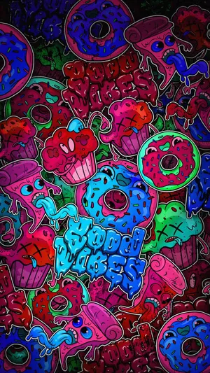 Awesome Trippy Good Vibe Graffiti Wallpaper
