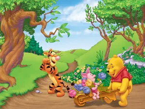 Awesome Winnie The Pooh Iphone Display Wallpaper