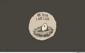 Awkward Egg On A Nest Wallpaper