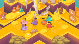 Axie Infinity Yellow Axie Land Wallpaper