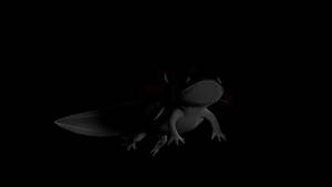 Axolotl In Black Aesthetic Wallpaper