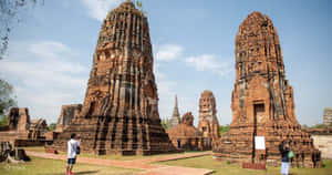 Ayutthaya Historical Park Ancient Stupas Wallpaper
