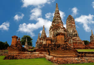 Ayutthaya Historical Park Ancient Temples Thailand Wallpaper