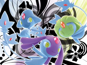 Azelf Mesprit Uxie Abstract Wallpaper