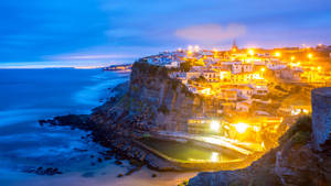 Azenhas Do Mar Sintra At Night Wallpaper