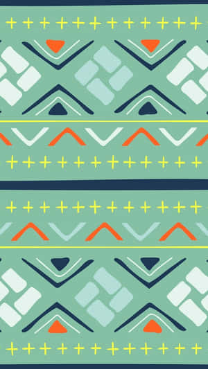 Aztec Pattern Geometric Design Wallpaper