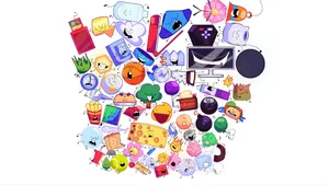 B F D I Characters Collage Wallpaper