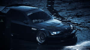 B M W E46 Night Rain Scene Wallpaper