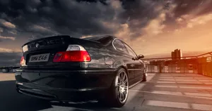 B M W E46 Sunset Silhouette Wallpaper