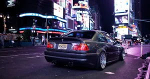B M W E46 Times Square Night Wallpaper