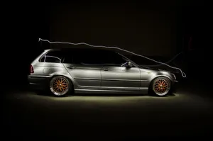 B M W E46 Touring Light Painting Wallpaper