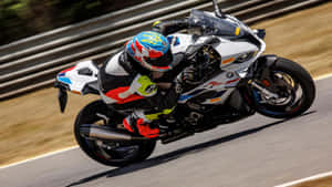 B M W S1000 R R Racing Action Wallpaper