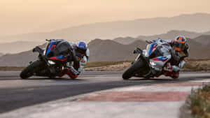 B M W S1000 R R Racing Action Wallpaper