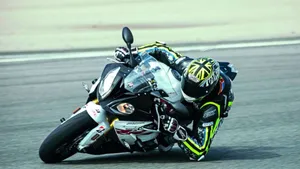 B M W S1000 R R Racing Action Wallpaper