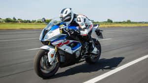 B M W S1000 R R Racing Action Wallpaper