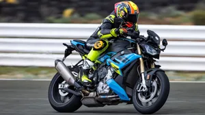 B M W S1000 R R Racing Action Wallpaper