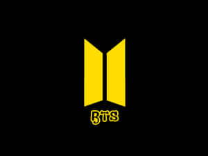 B T S Logo Yellowon Black Wallpaper