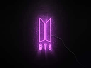 B T S Neon Logo Wallpaper Wallpaper