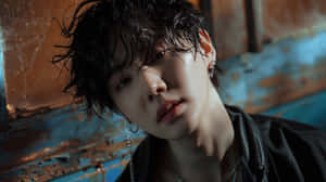 B T S Suga Aesthetic Wet Hair Look Wallpaper