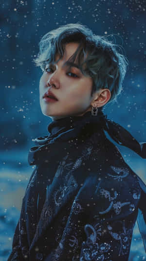 B T S Suga Winter Aesthetic Wallpaper