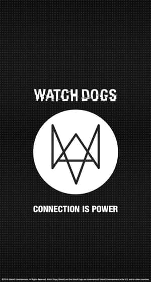 B&w Watch Dog Iphone Logo Wallpaper