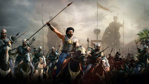 Baahubali Prabhas Hd Battle Scene Wallpaper