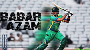 Babar Azam Shining In Green Wallpaper