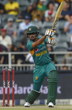 Babar Azam Striking Pose Wallpaper