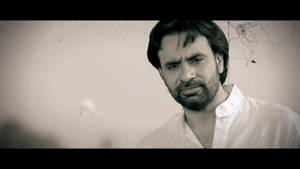 Babbu Maan Strikes A Pose In Aesthetic Monochrome Wallpaper