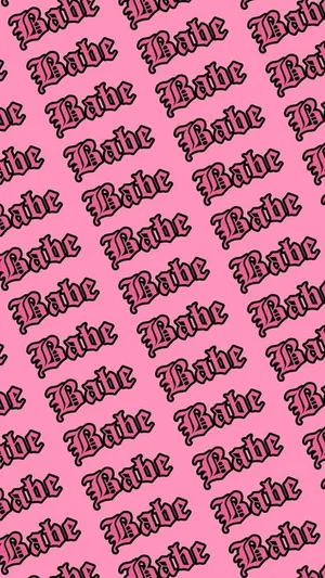 Babe Hot Pink Aesthetic Wallpaper