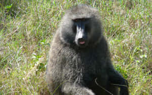 Baboonin Grassland.jpg Wallpaper