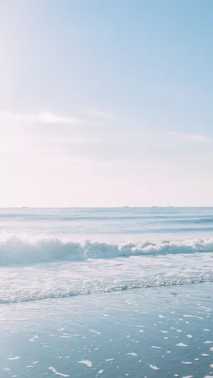 Baby Blue Calm Sea Wallpaper