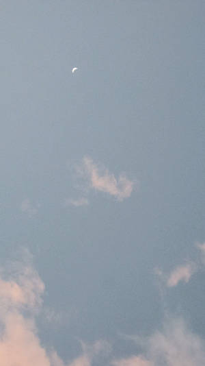 Baby Blue Moon Aesthetic Wallpaper