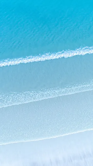 Baby Blue Sea Waves Wallpaper