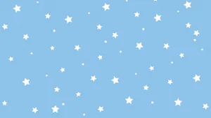 Baby Blue Sky With White Stars Wallpaper